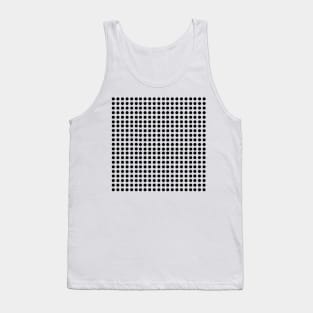 Black Polka Dots on White Background Tank Top